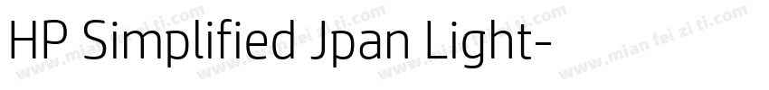 HP Simplified Jpan Light字体转换